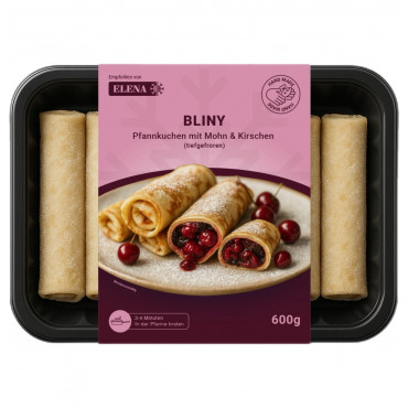 Bliny Pfannkuchen - Mohn & Kirschen